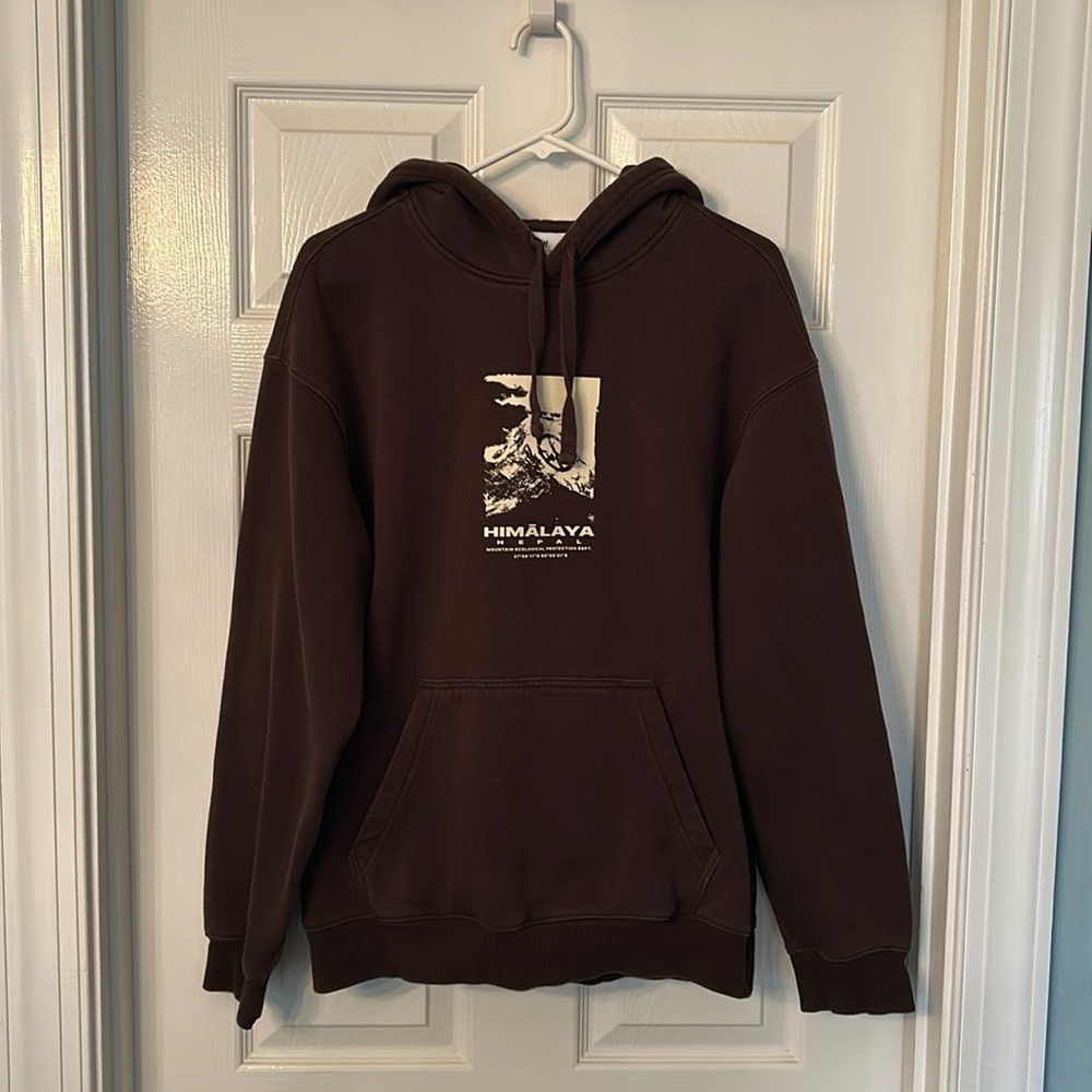 H&M Brown Relaxed Fit Hoodie Coupe Decontractee Size M